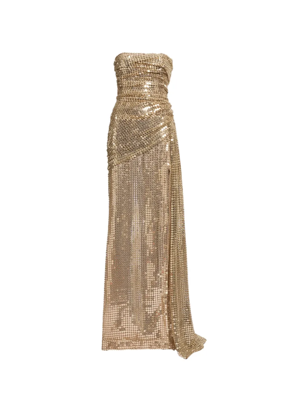 Elie Saab sequin-embellished strapless maxi dress - Gold