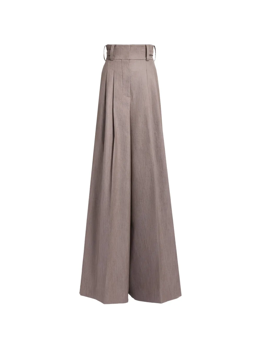 Elie Saab pleated twill trousers - Brown