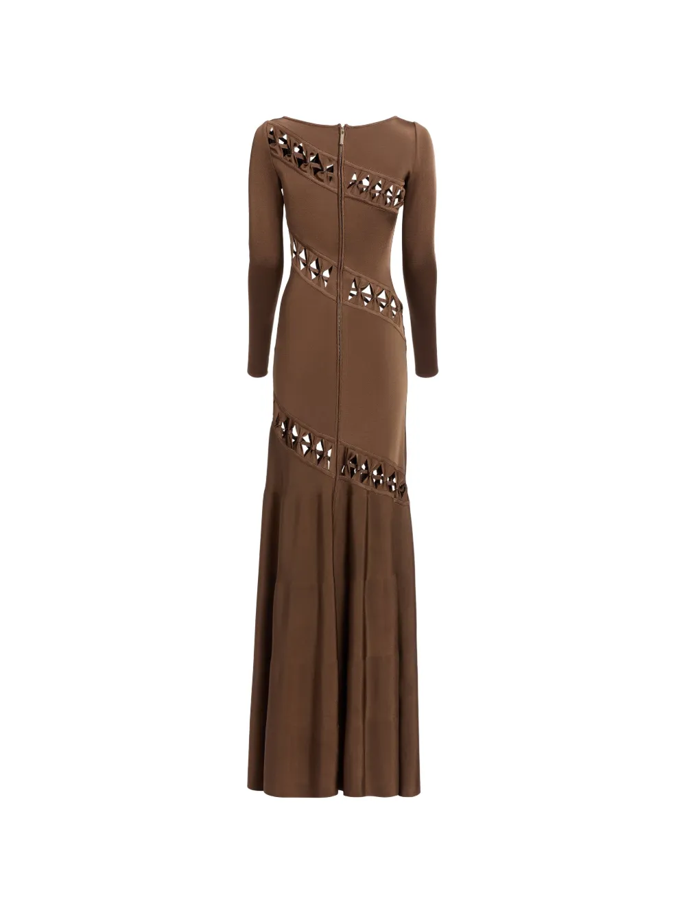 Elie Saab Uitgesneden maxi-jurk Bruin