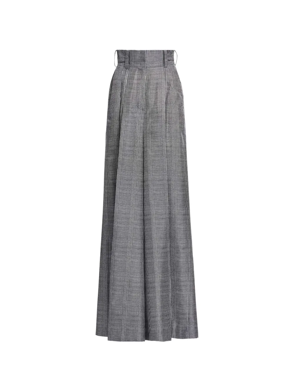 Elie Saab Prince de Galles-print silk trousers - Grey