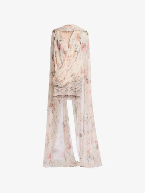 Elie Saab Zijden mini-jurk met bloemenprint