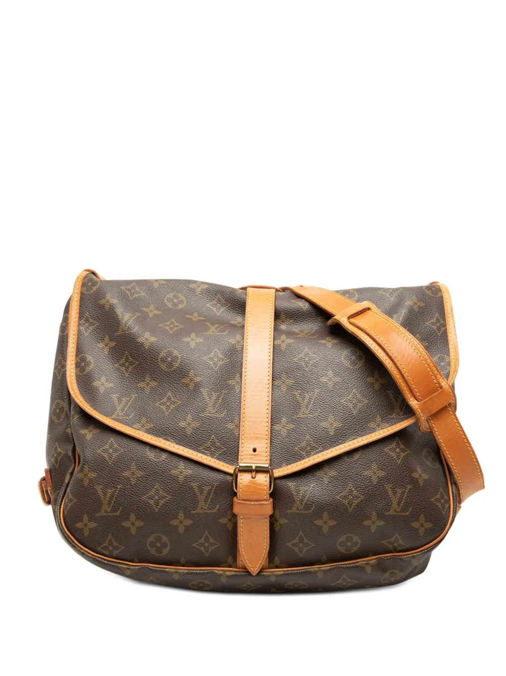 Louis Vuitton Pre-Owned 1990 Monogram Saumur 35 crossbody bag - Marrone