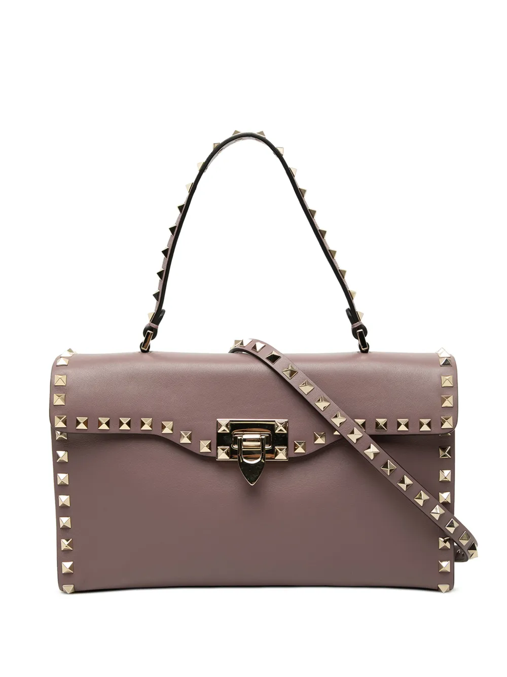 Valentino Garavani Pre-Owned 2000-2017 Small Leather Rockstud Single Handle Flap satchel - Rosa