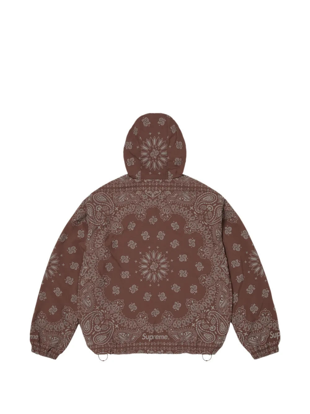 Supreme Hoodie met bandanaprint Bruin