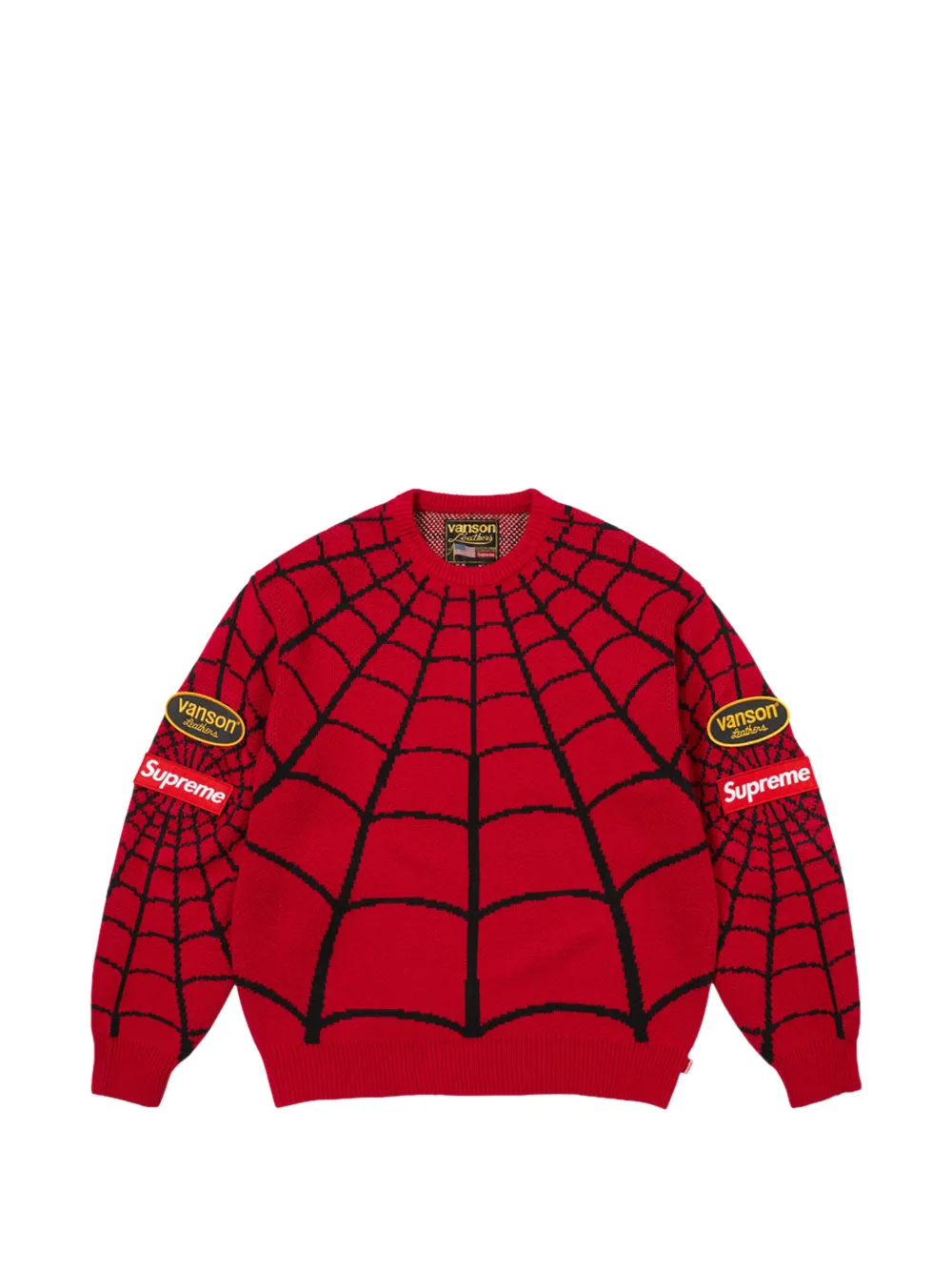 Supreme x Vanson Leathers x Marvel Spider-Man-print sweater - Rosso