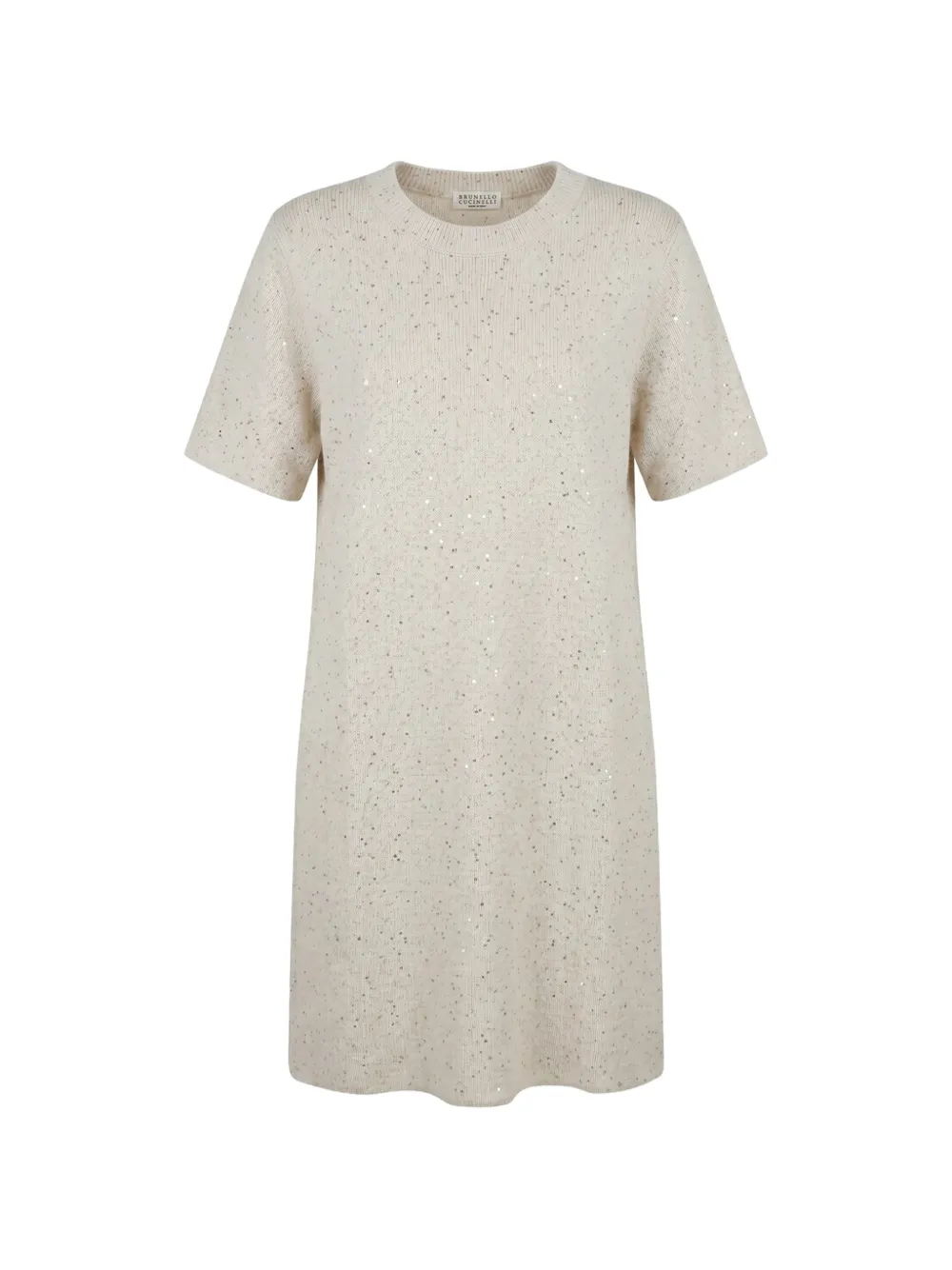 Brunello Cucinelli sequin-embellished knitted dress - Toni neutri