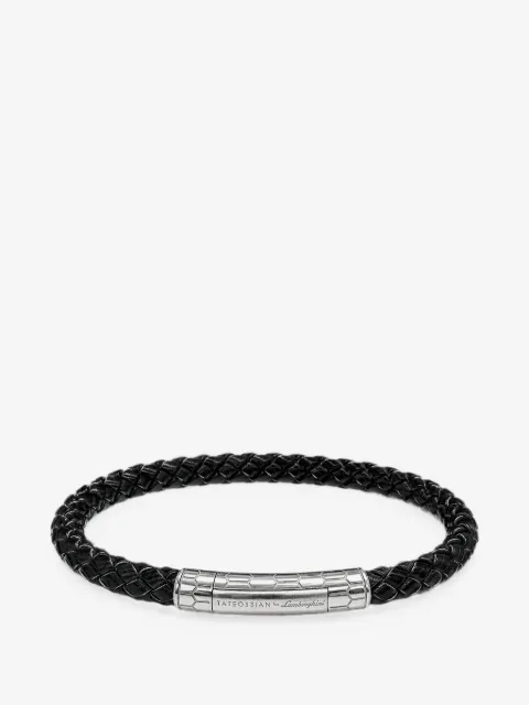 Tateossian Geflochtenes Lederarmband