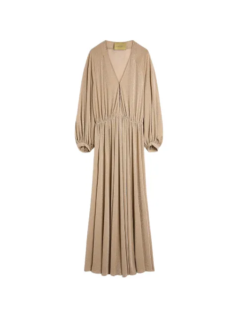 MOMONÌ Geisli lurex-jersey long-sleeved maxi dress