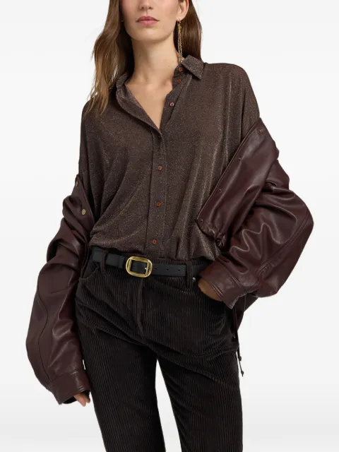 MOMONÌ Pitanga Bis lurex-jersey shirt