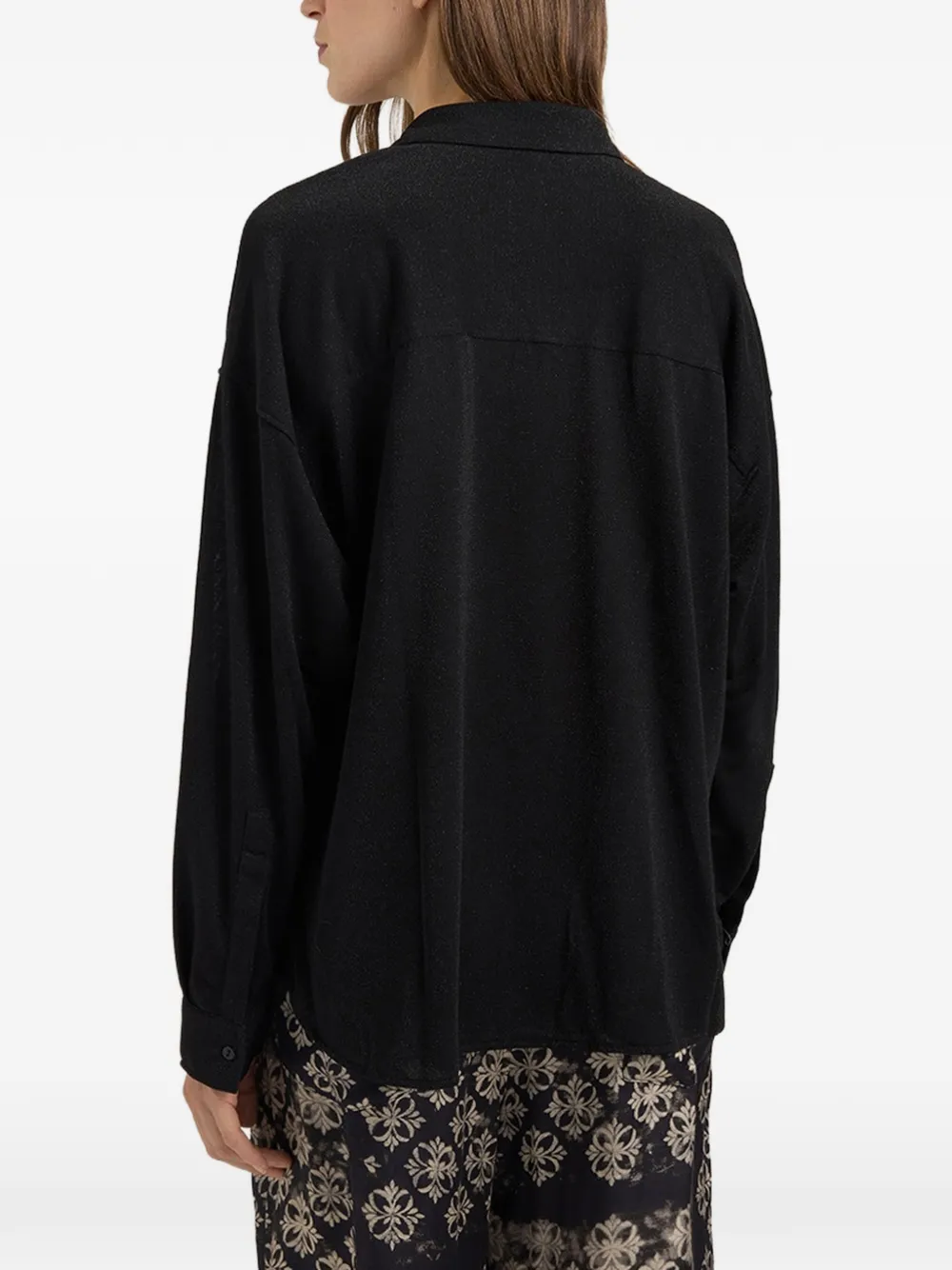MOMONÌ Pitanga Bis oversized blouse Zwart