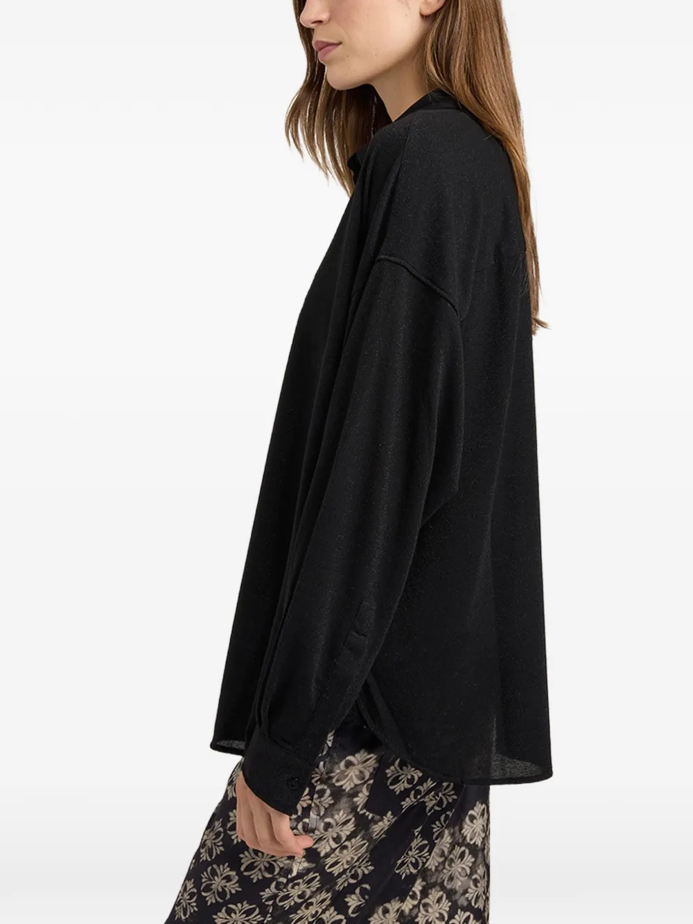MOMONÌ Pitanga Bis oversized blouse Zwart