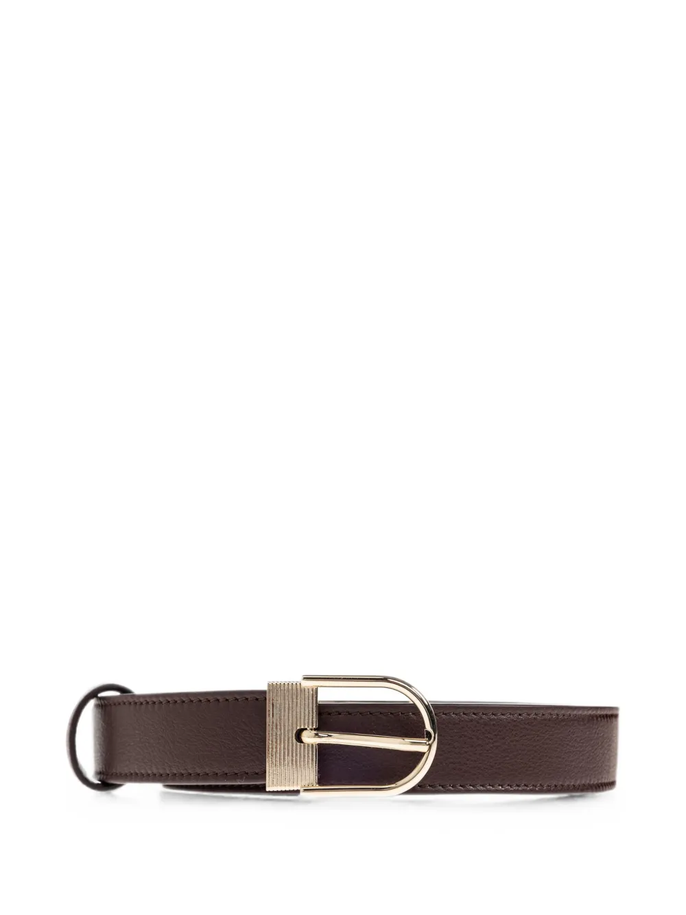 Victoria Beckham logo-plaque leather belt - Braun