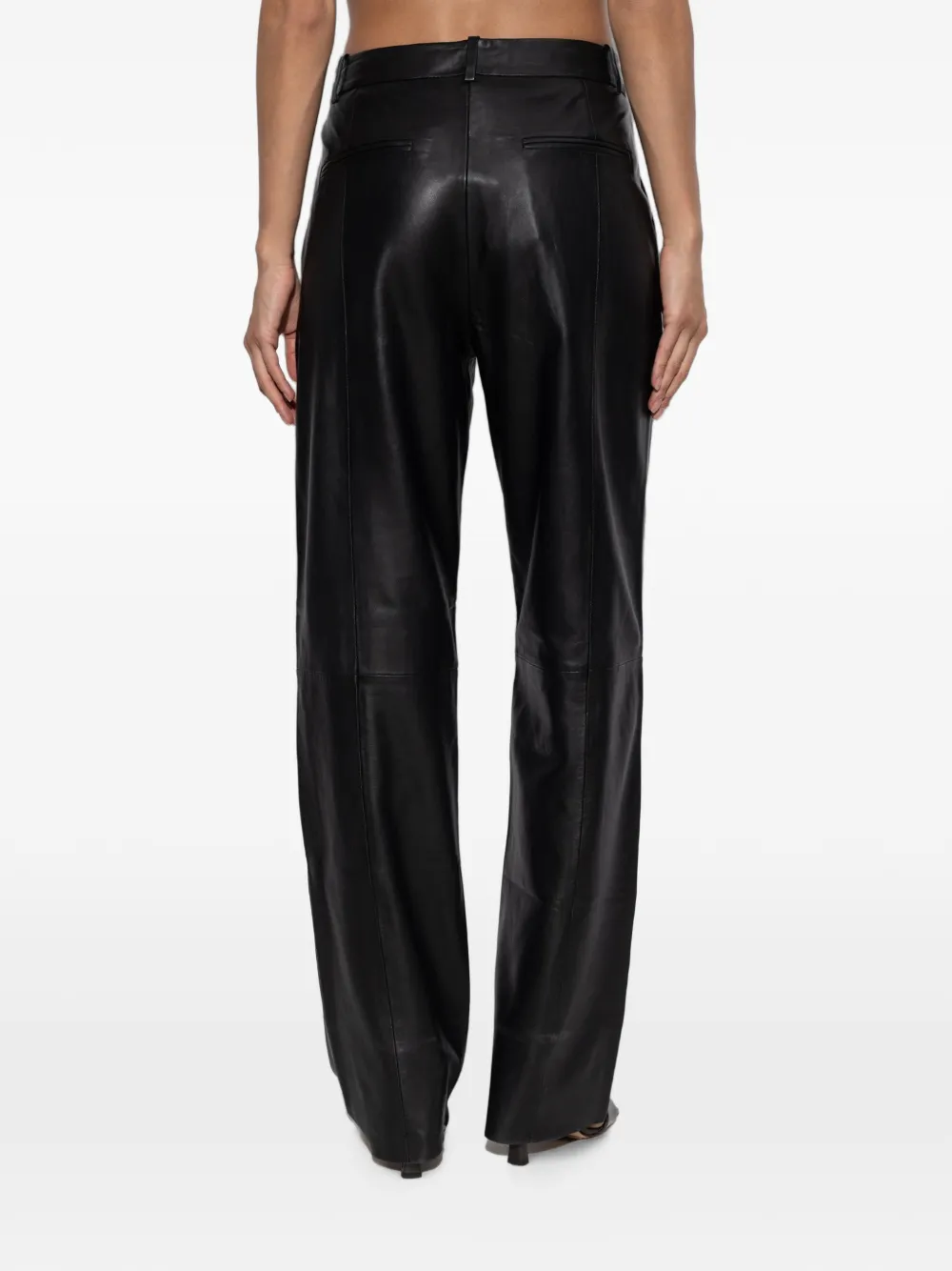 Gestuz Gzluciana leren broek Zwart