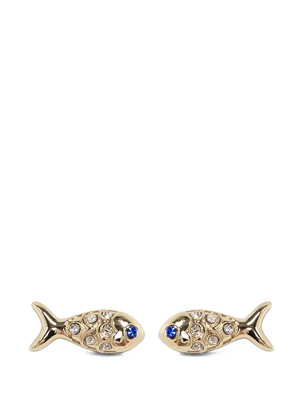 Kate Spade crystal-embellished fish-motif earrings - Gold