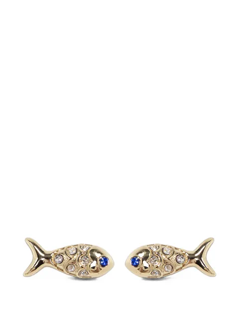 Kate Spade krystaludsmykkede øreringe med fiskemotiv