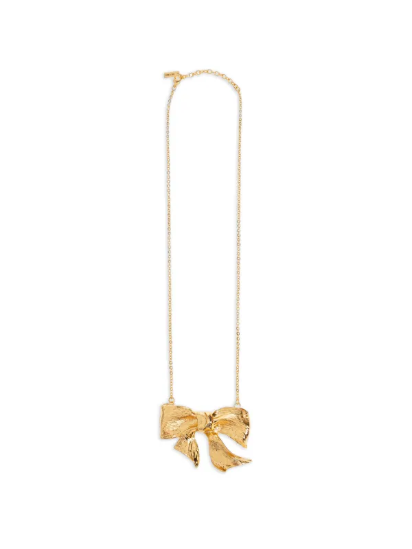 Moschino Bow-pendant Necklace in Gold