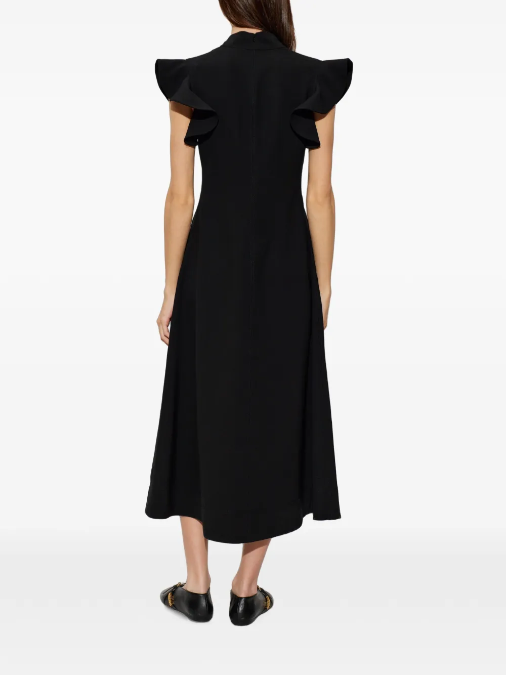 Moschino Jurk met ruches Zwart