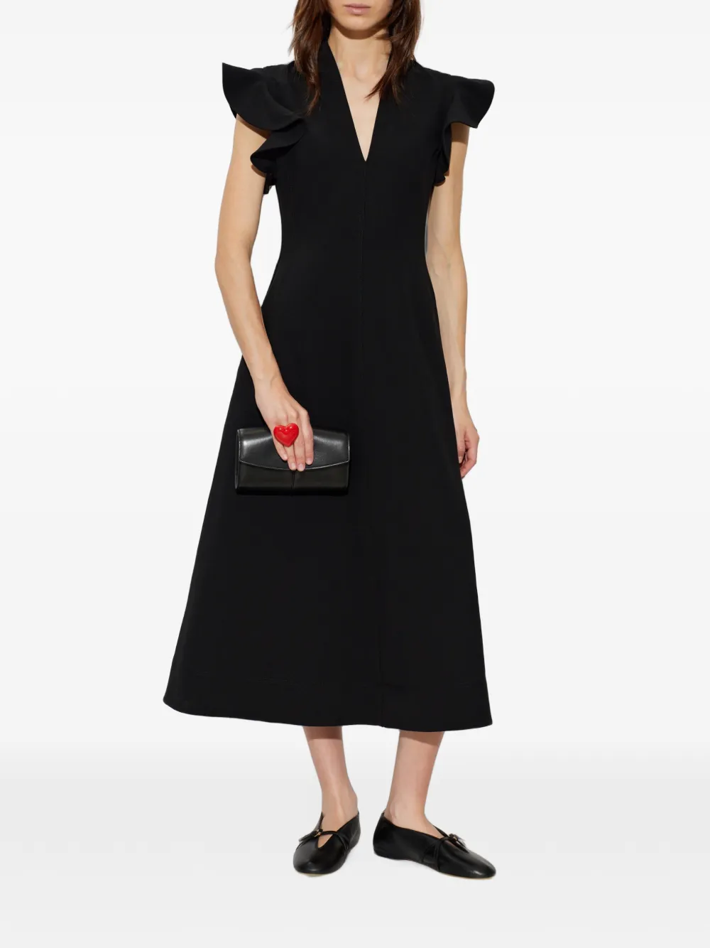 Moschino Jurk met ruches Zwart