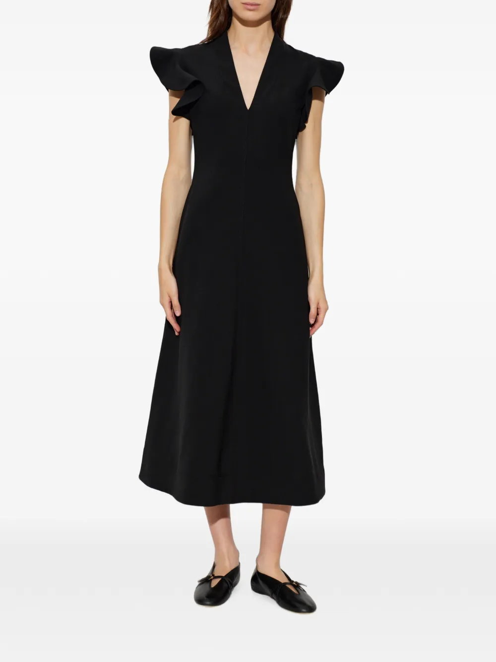Moschino Jurk met ruches Zwart