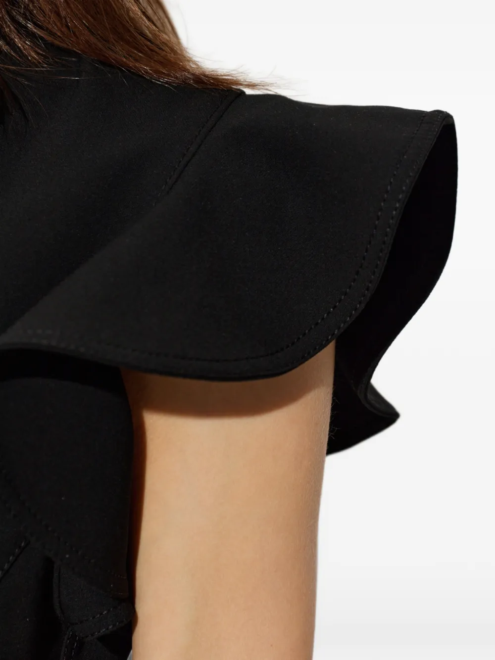 Moschino Jurk met ruches Zwart
