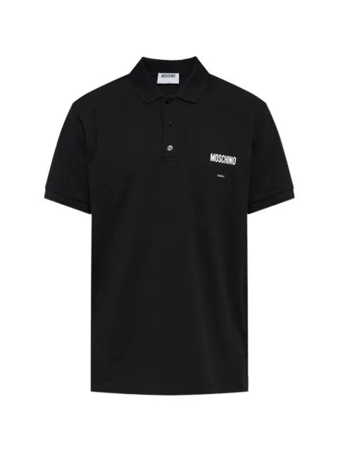 Moschino logo-embroidered polo shirt