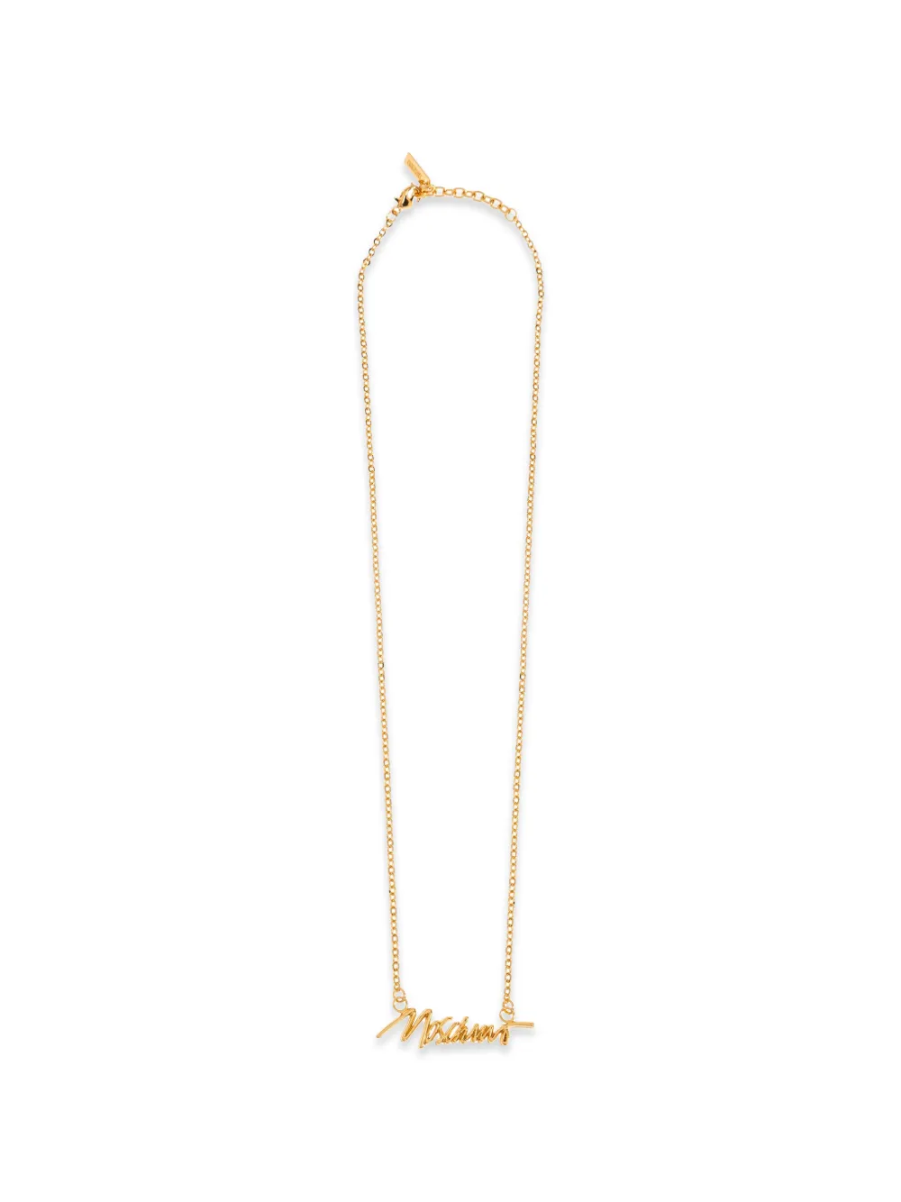 Moschino Collana con placca logo - Oro