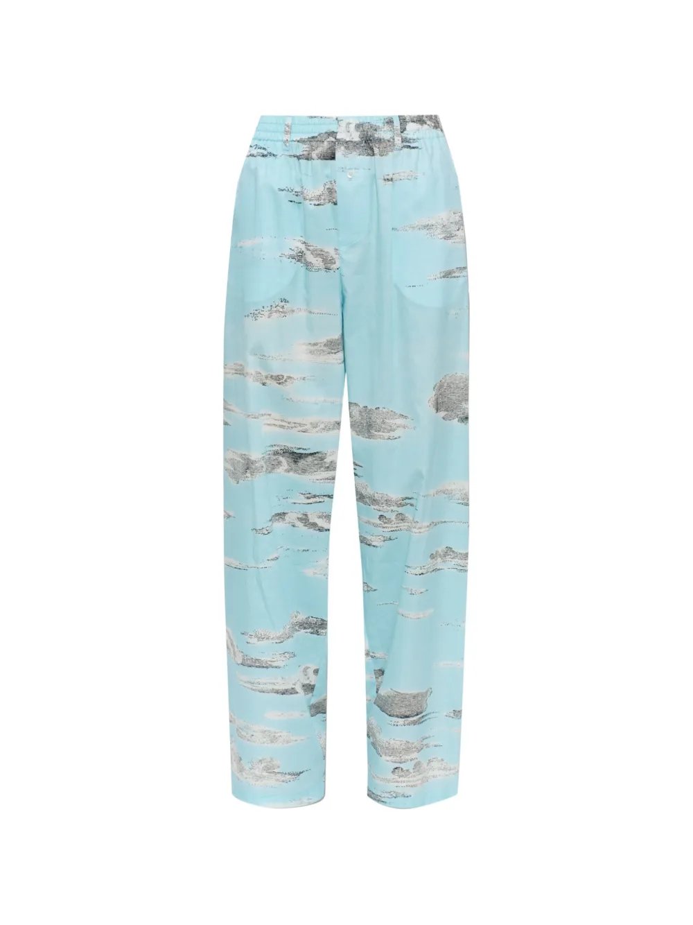 Moschino Pantaloni con stampa - Blu