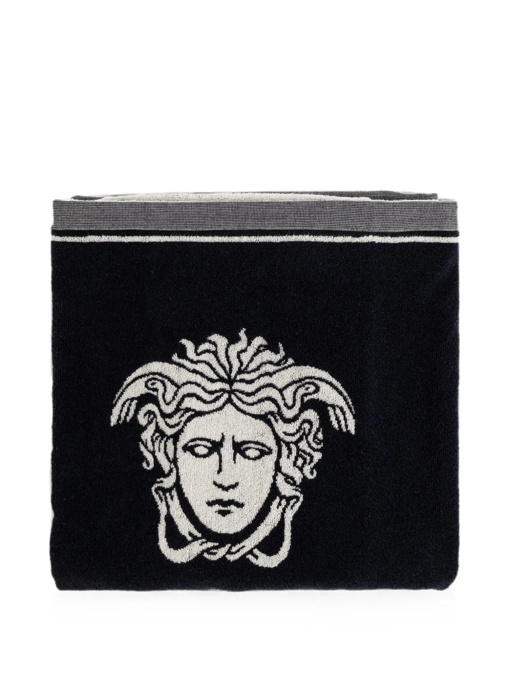 Versace Home ジャカードメドゥーサ バスタオル | ブラック | Image 1