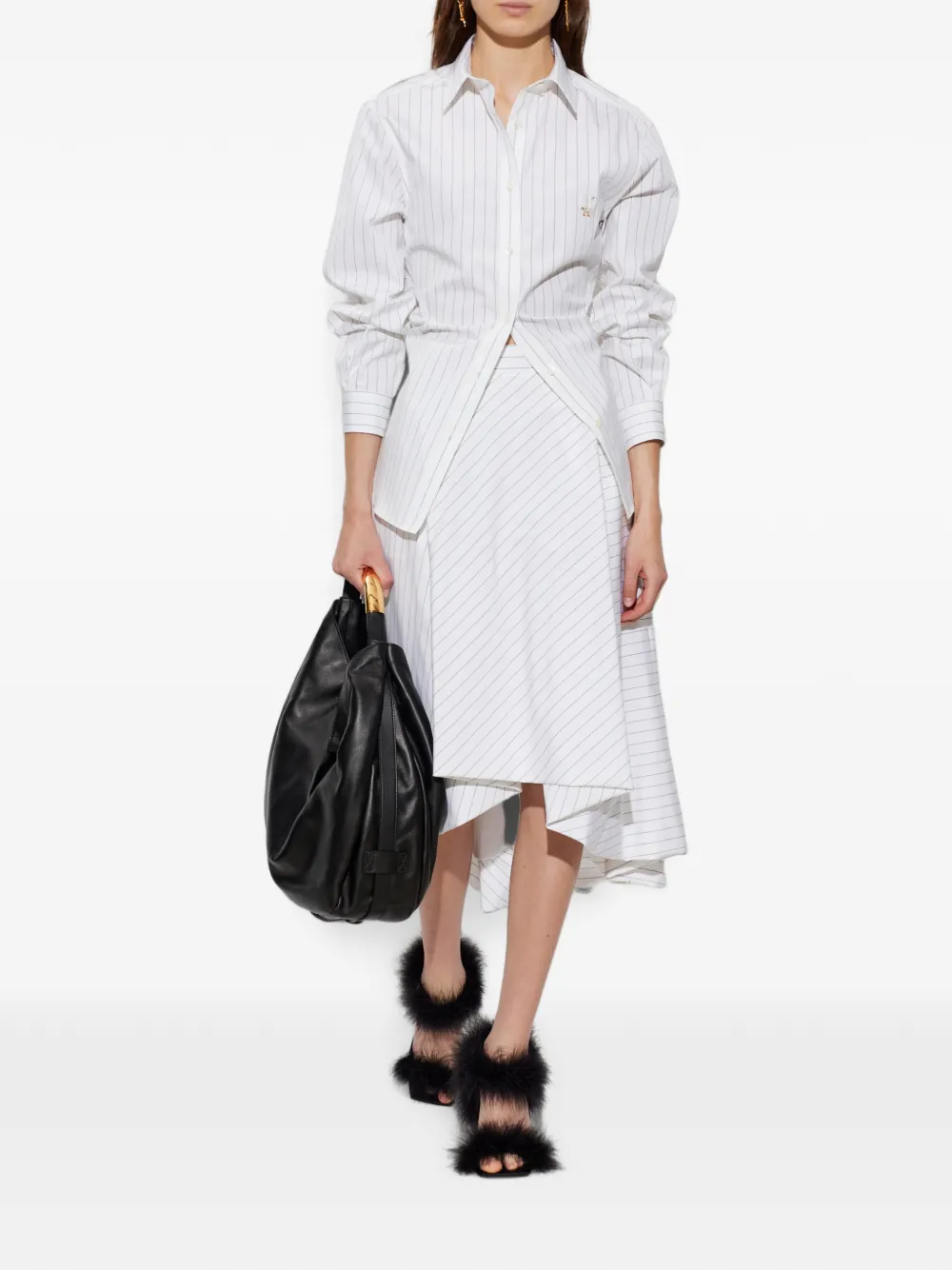 Moschino Asymmetrische midi-rok Wit