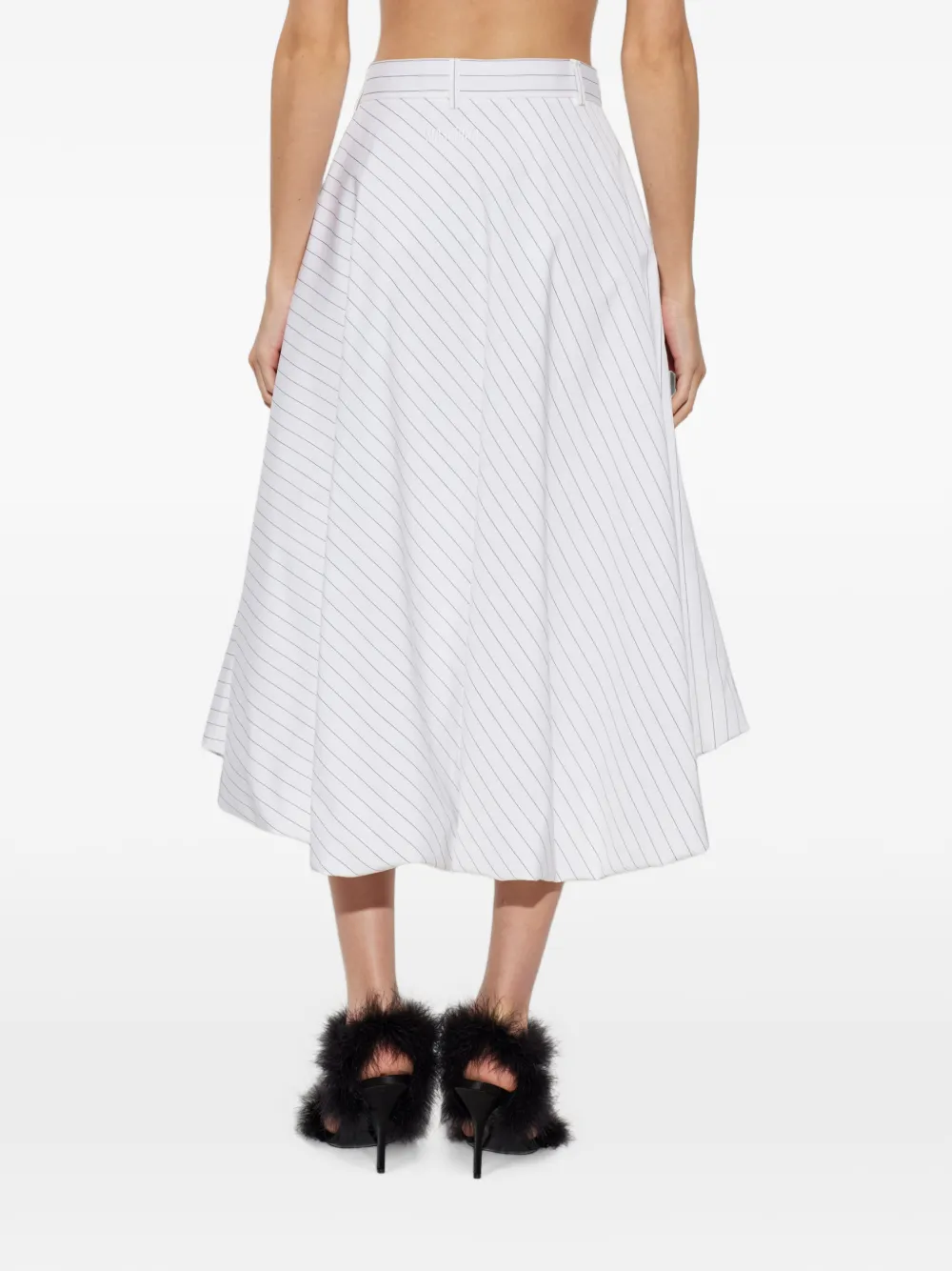 Moschino Asymmetrische midi-rok Wit