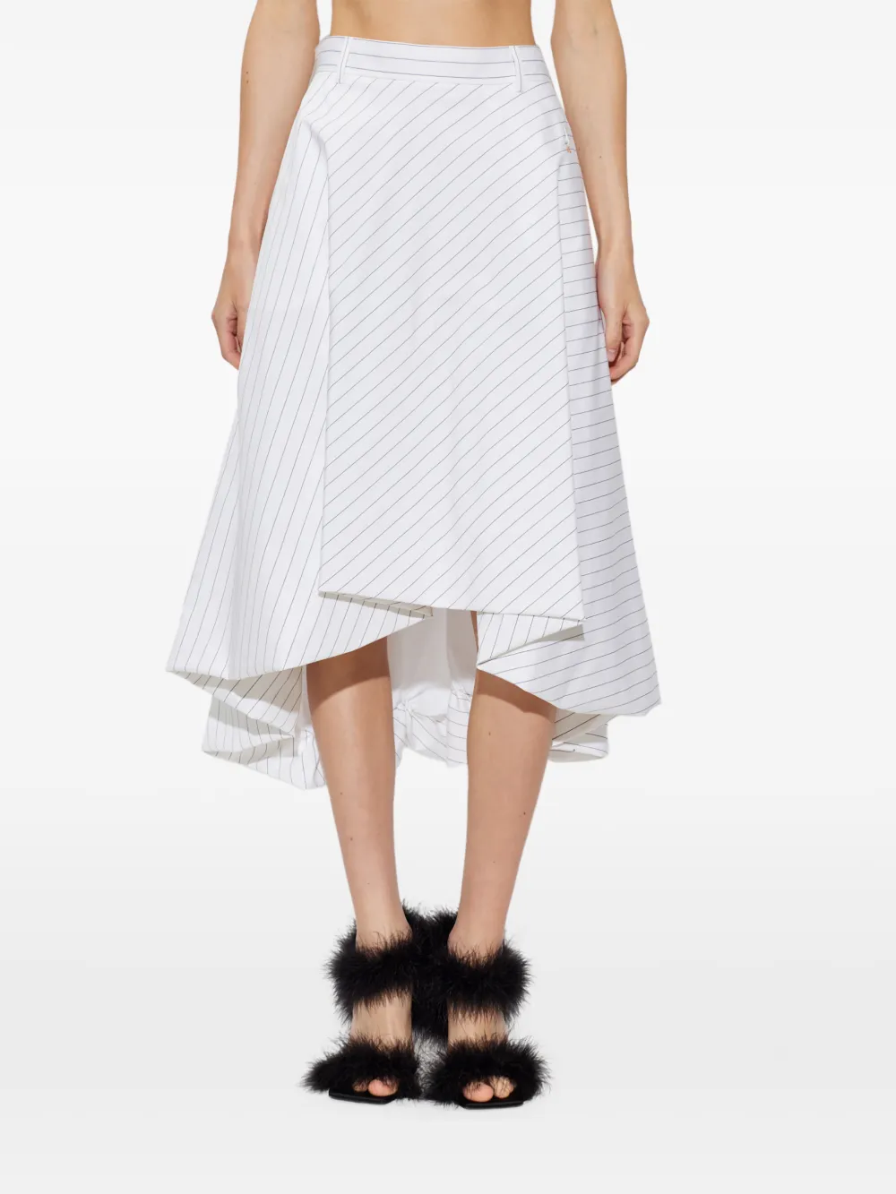 Moschino Asymmetrische midi-rok Wit