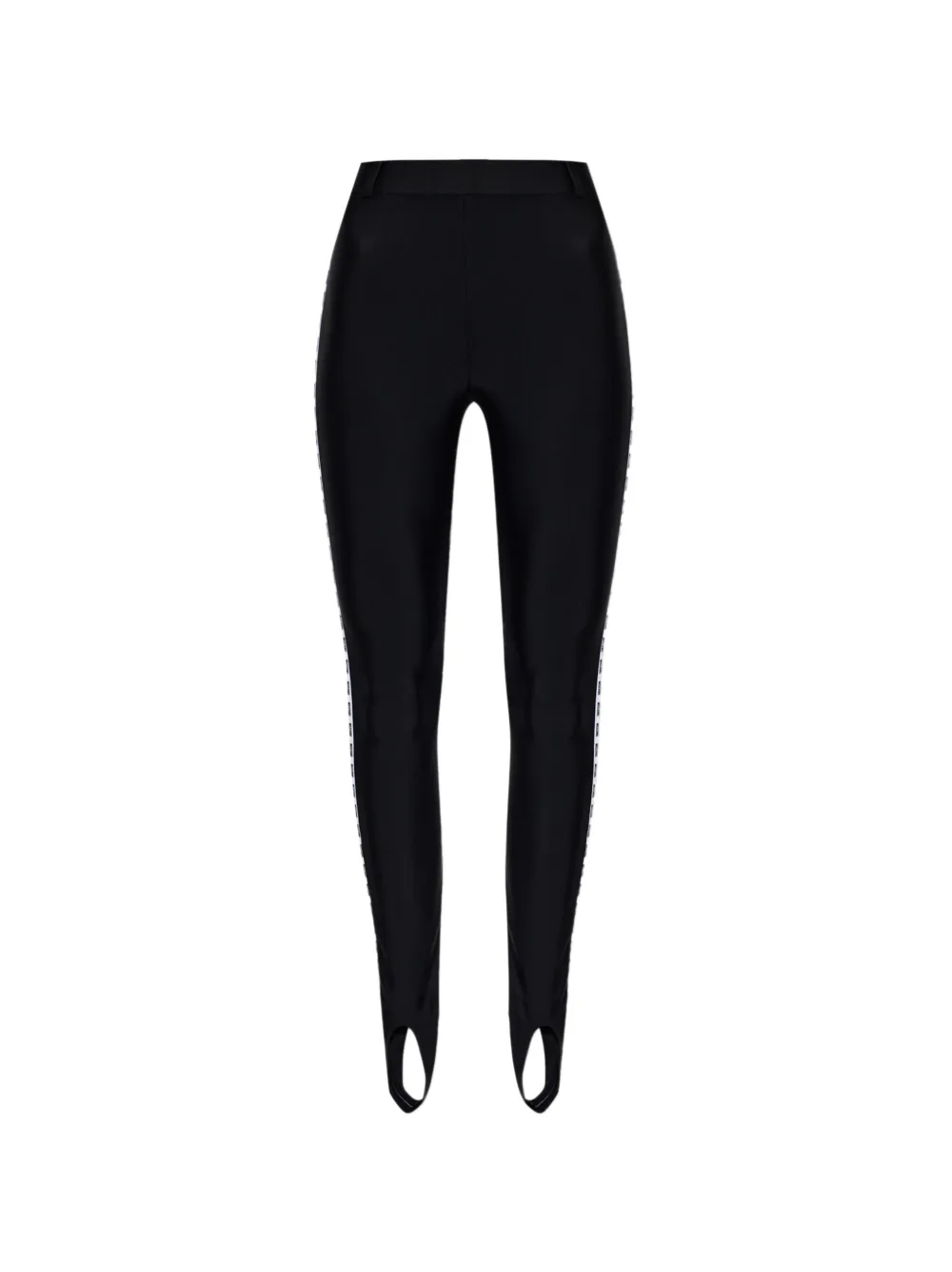 Moschino logo-tape stirrup leggings - Nero