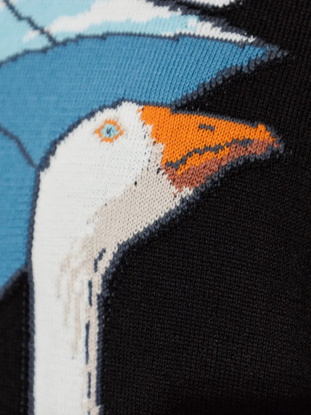 Moschino Trui met ronde hals en ganzen-intarsia Zwart