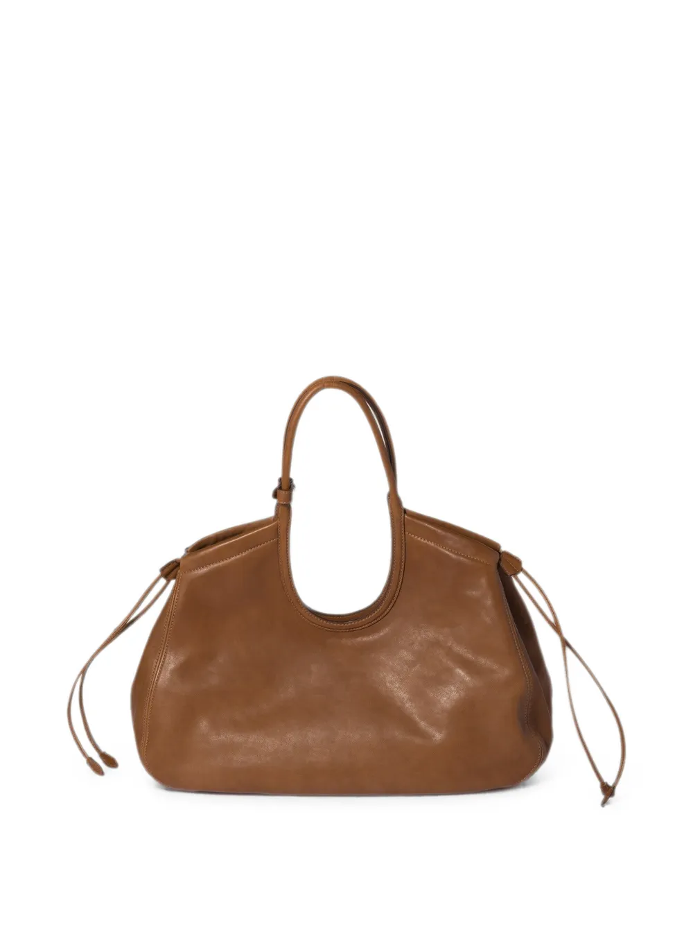 Miu Ivy nappa-leren shopper Bruin