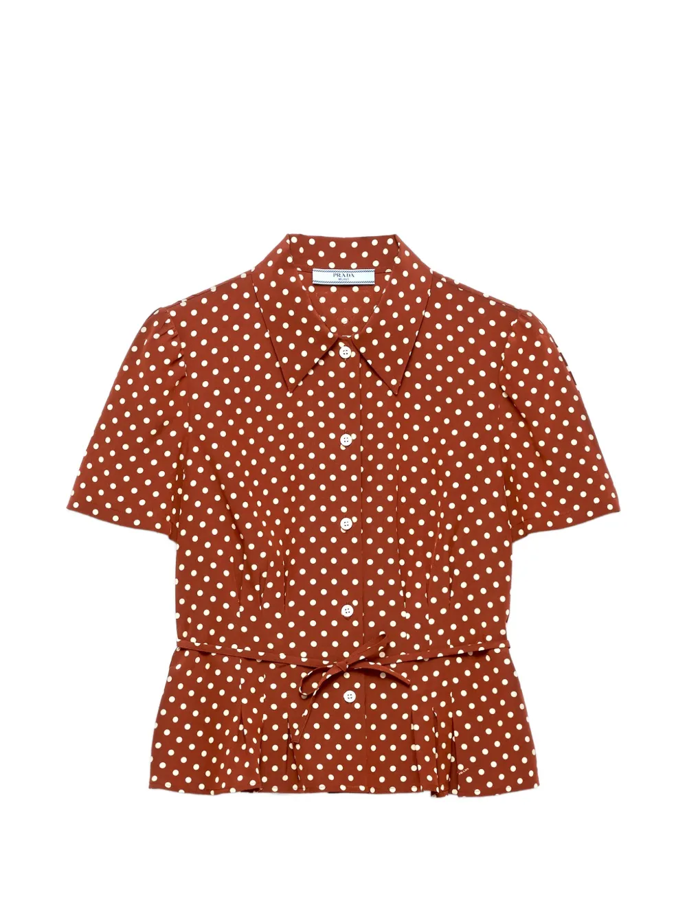 Prada polka-dot marocain shirt