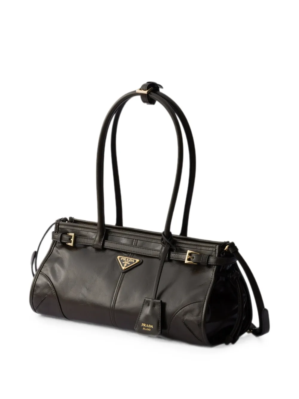 Prada Bonnie medium leren tas Bruin