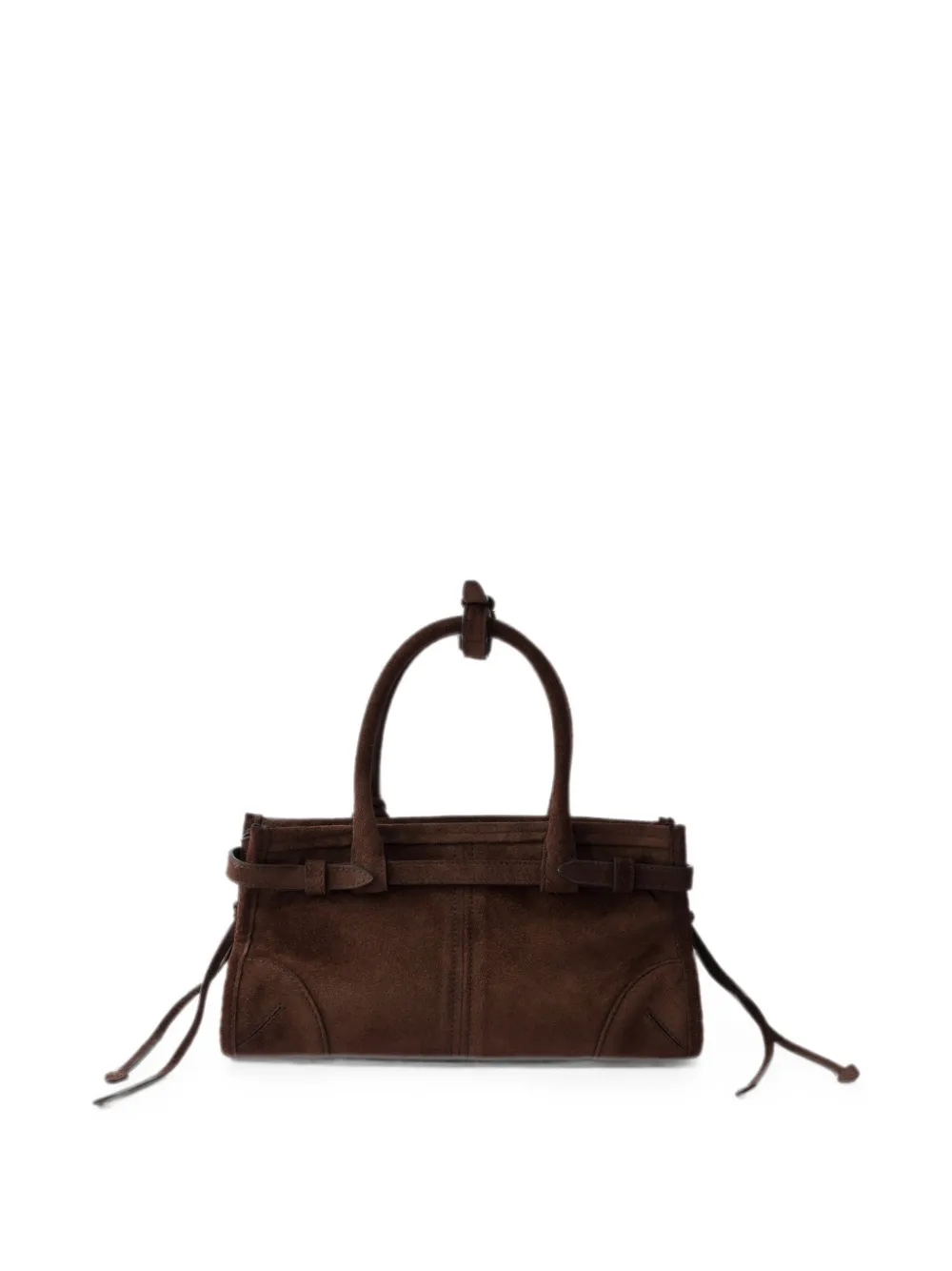 Prada Bonnie suède mini-handtas Bruin