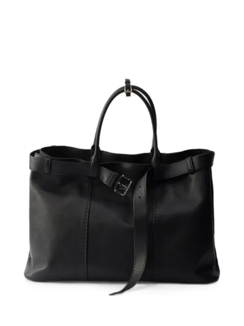 Prada buckle antiqued nappa leather bag