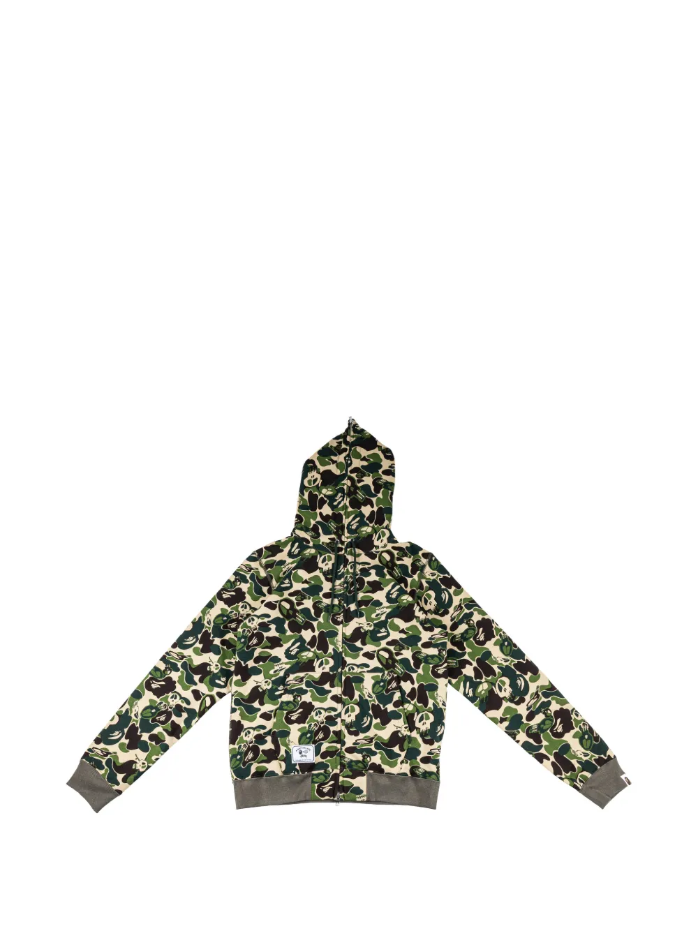 Stüssy x A Bathing Ape camo-print zip-up hoodie - Verde