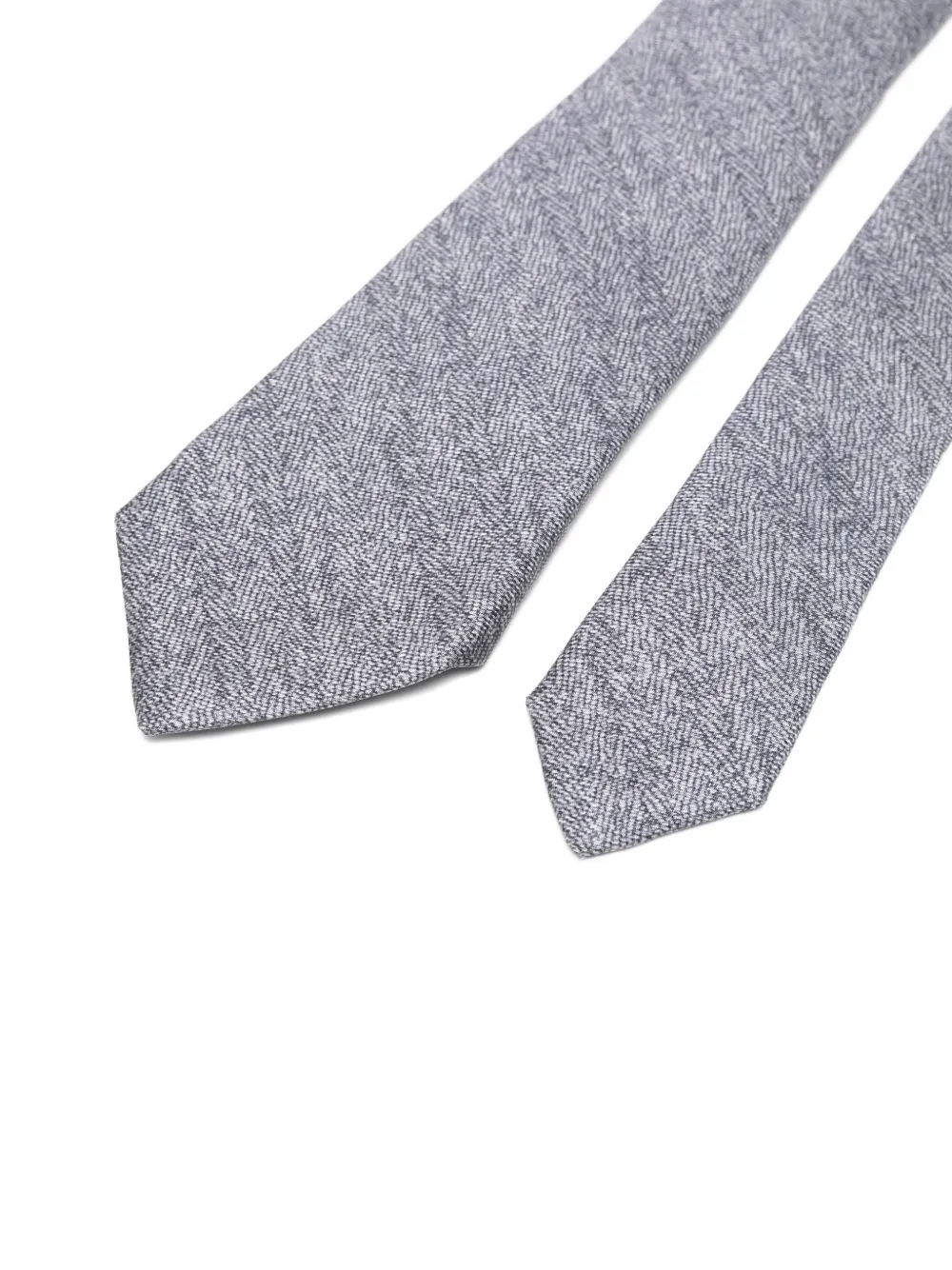 Kiton patterned tie Grijs