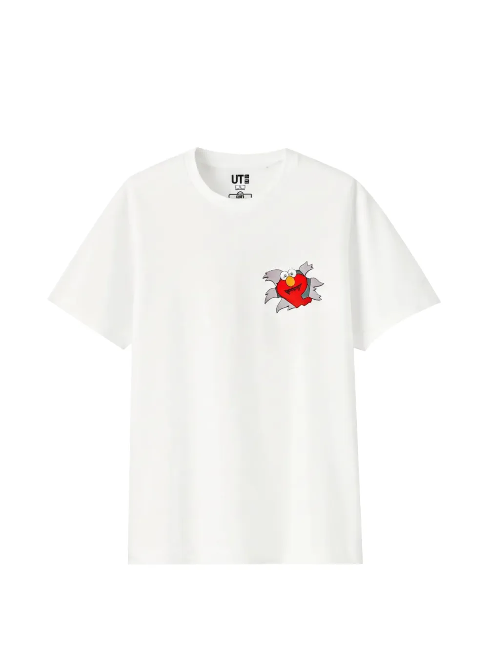 KAWS x Uniqlo and Sesame Street Elmo-print T-shirt - Weiß