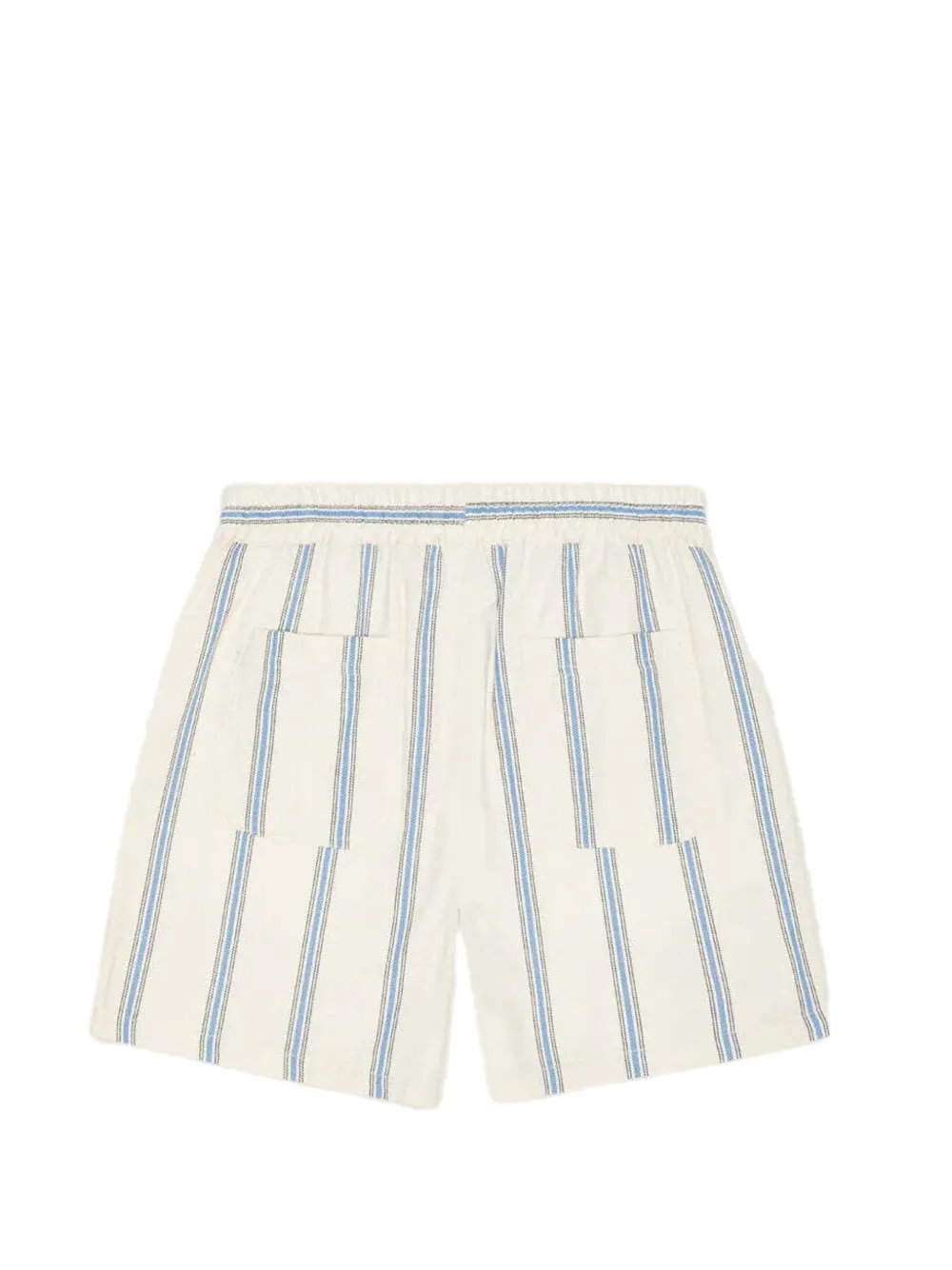 Les Deux Lawson shorts met verticale streep en trekkoord Beige