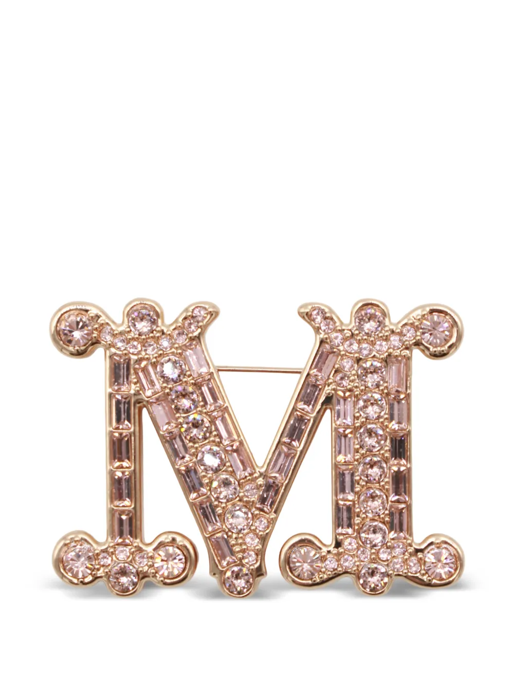 Max Mara Bath2 crystal M brooch - Pink