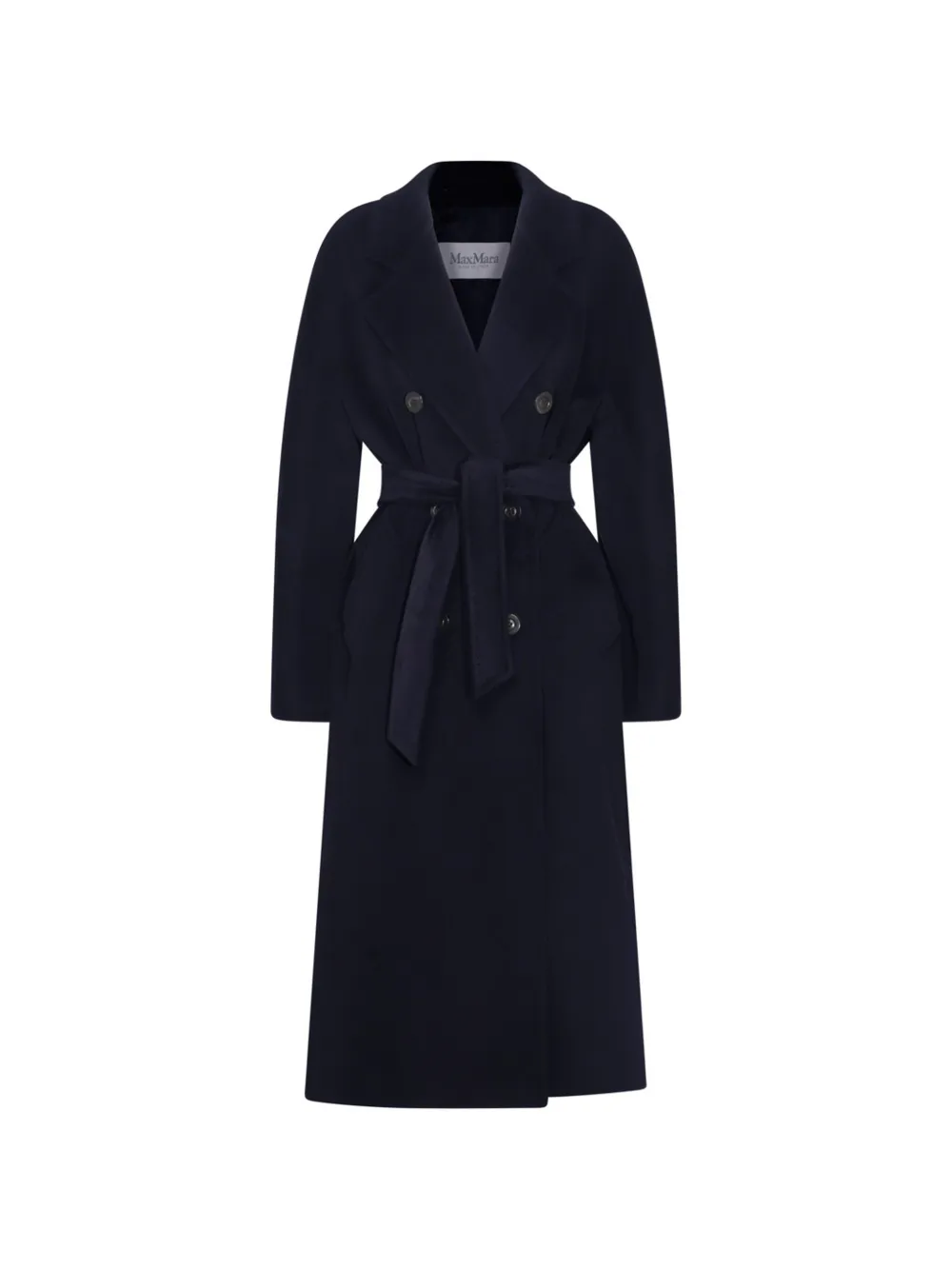 Max Mara Cappotto doppiopetto con cintura - Blu