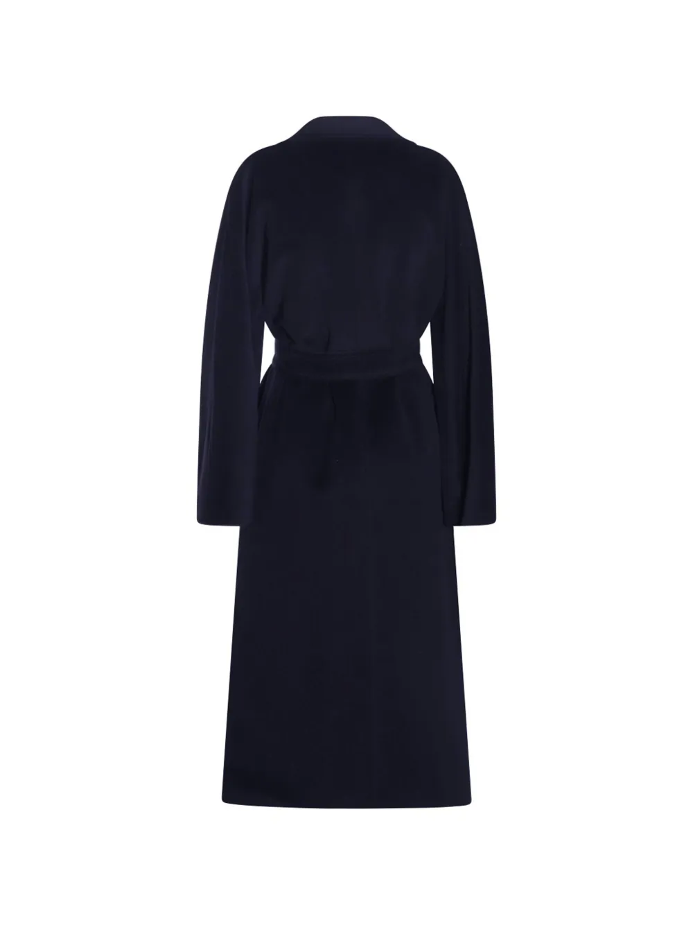 Max Mara Icon jas met dubbele rij knopen en ceintuur Blauw