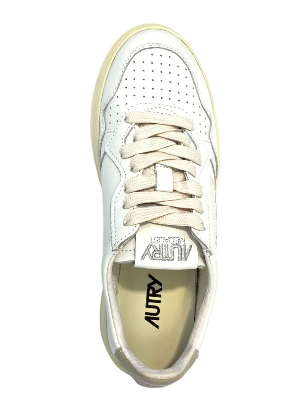 Autry Medalist perforated leather sneakers Wit