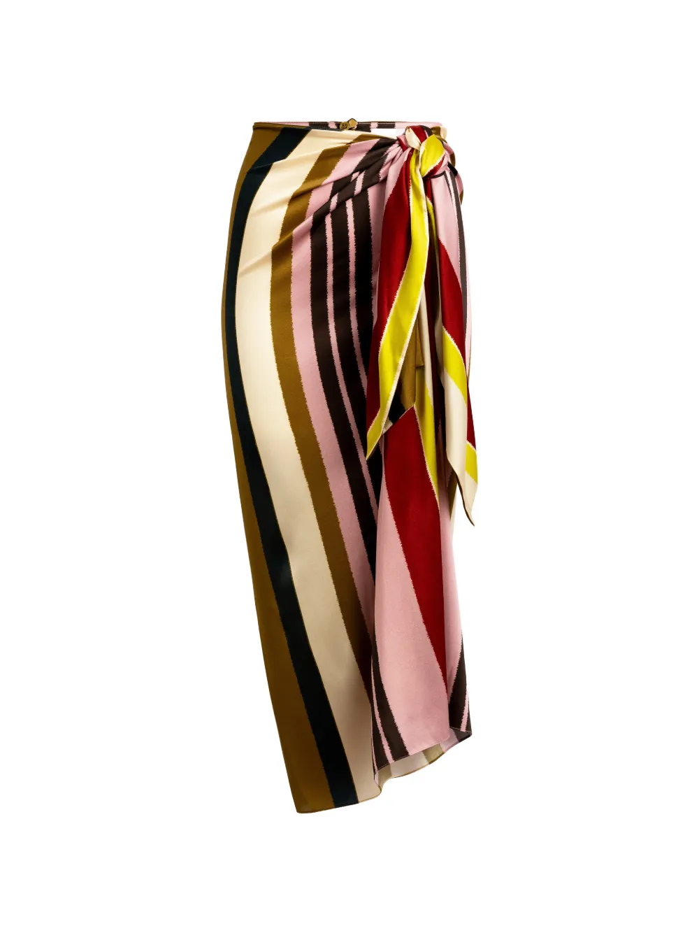 Silvia Tcherassi Viveka striped wrap midi skirt - Rosa