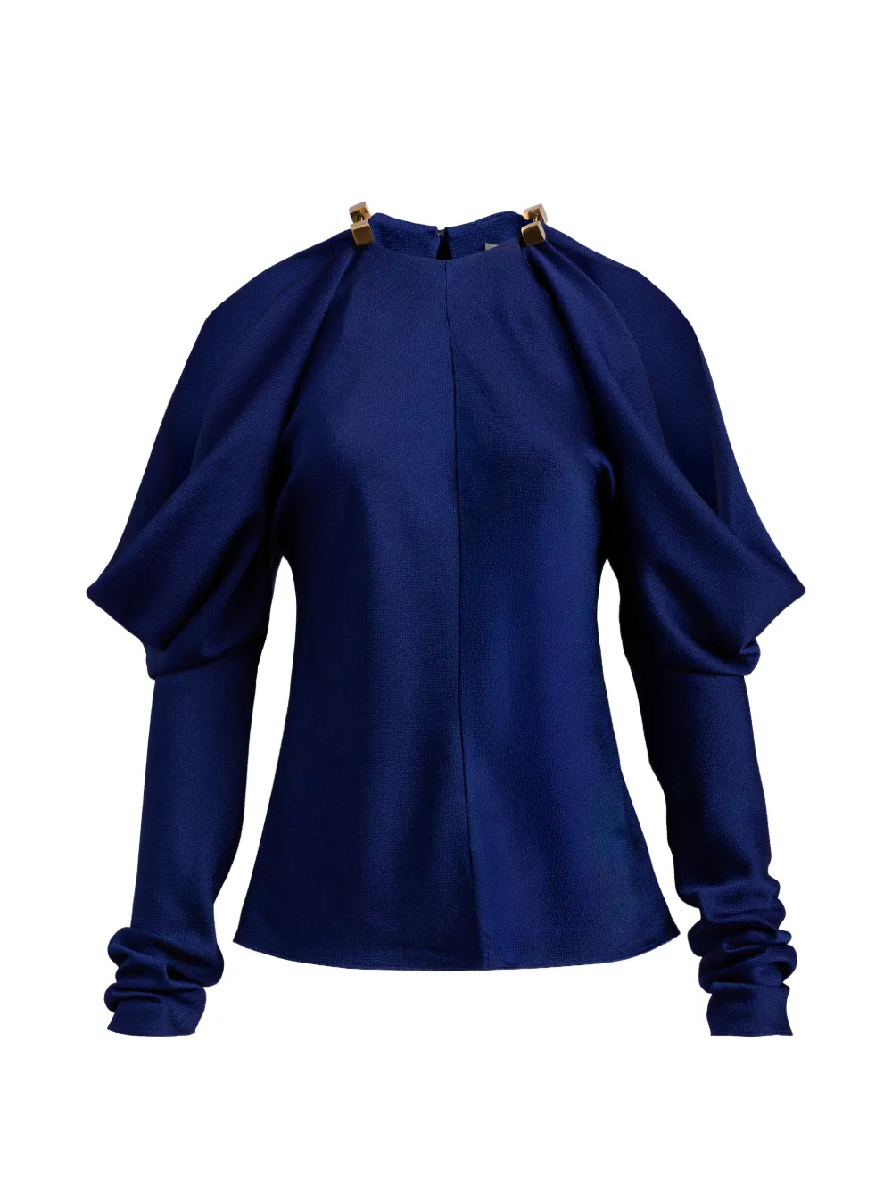 Silvia Tcherassi Kina hardware-detail cold-shoulder blouse - Blue