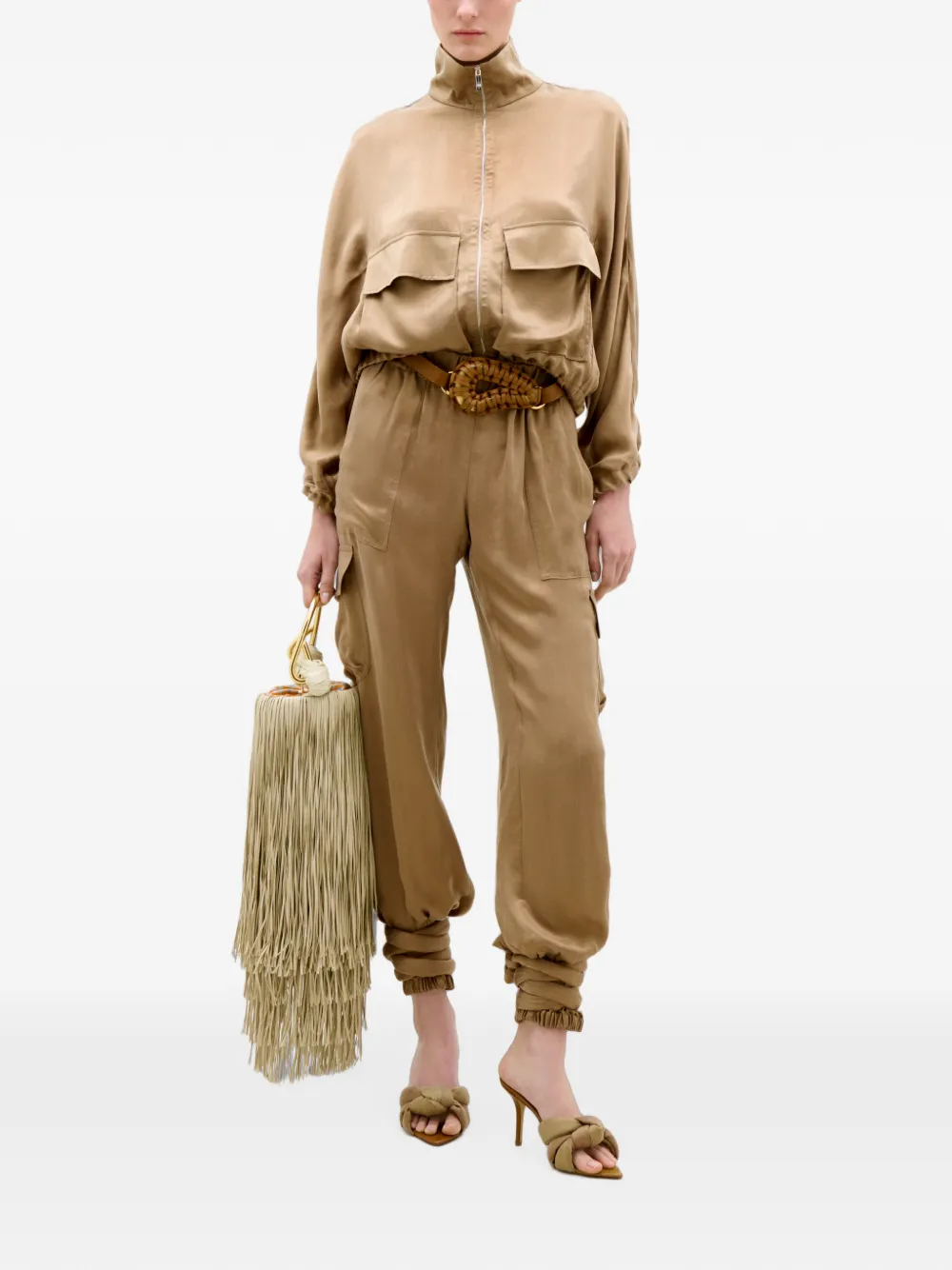 Silvia Tcherassi Jess cargo broek Beige