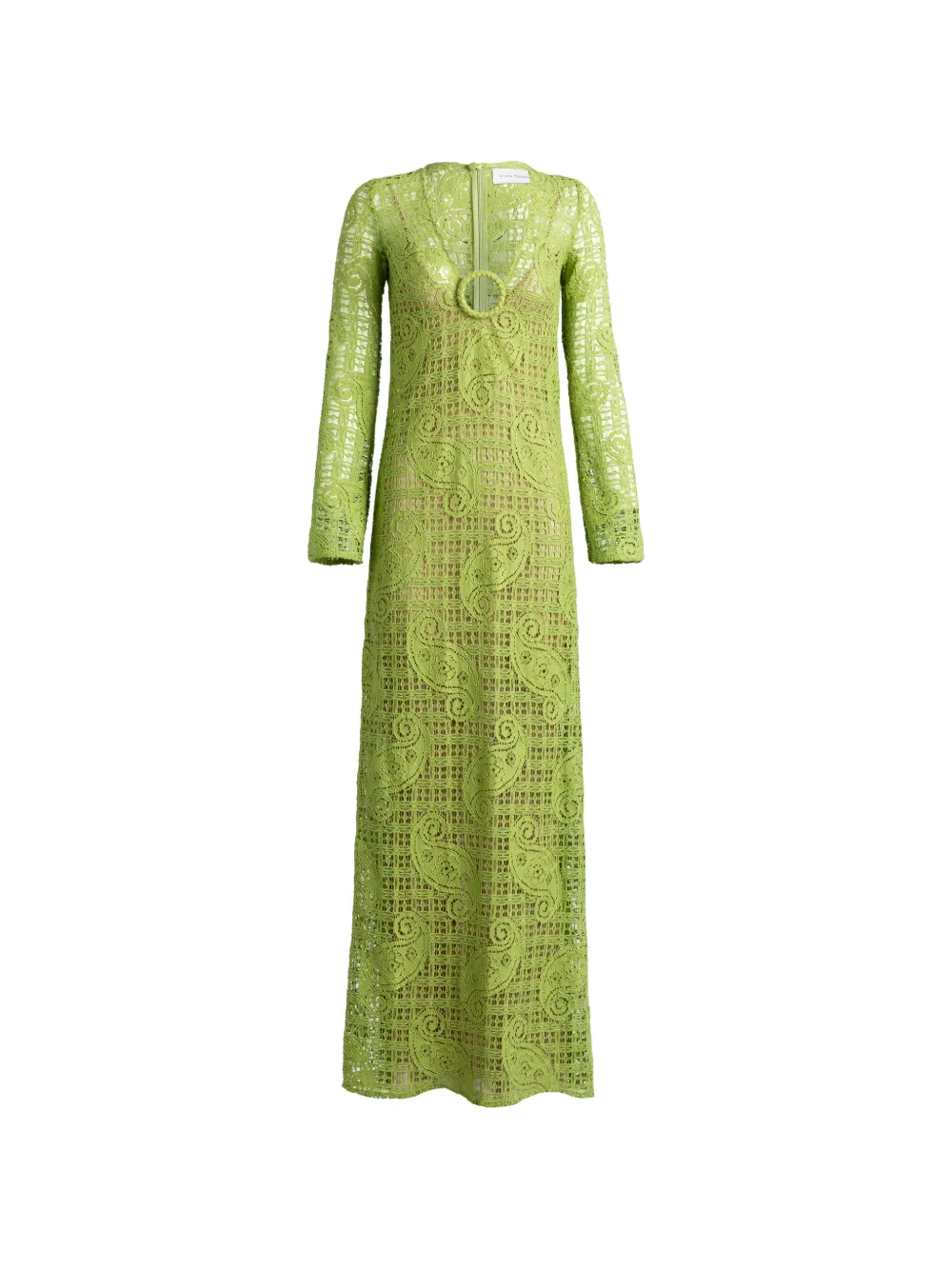 Silvia Tcherassi Bette paisley-lace maxi dress - Green